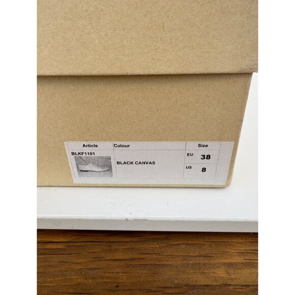 Black Canvas Lace-Up Oxford Shoes - Picture 10 of 11